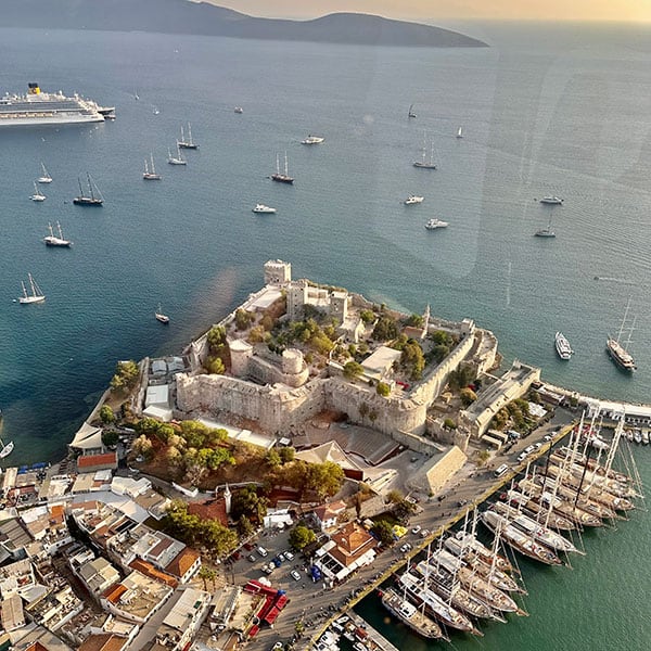 Bodrum Old City to Bodrum Milas Airport Helicopter Transfer with Mavi Air