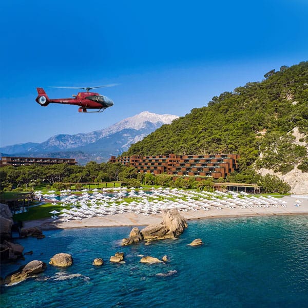 Bodrum to Maxx Royal Kemer Resort VIP Helicopter Transfer with Mavi Air