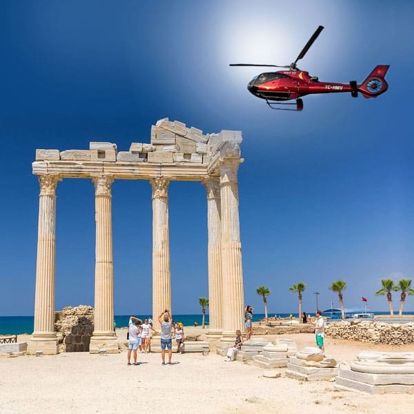 Antalya to Side Greco Roman Ruins VIP Helicopter Scenic Flight with Mavi Air