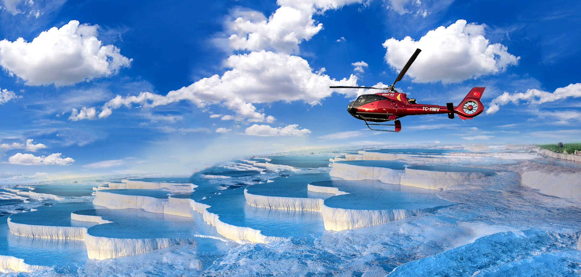 Bodrum to Pamukkale Excursion Helicopter Flight with Mavi Air